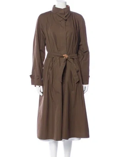 Pre-owned Saks Fifth Avenue Trench Coat In Brown