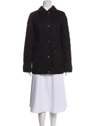 Pre-owned Saks Fifth Avenue Trench Coat In Gray
