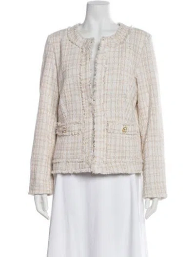 Pre-owned Saks Fifth Avenue Tweed Pattern Blazer
