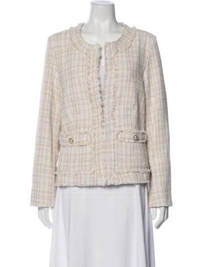 Pre-owned Saks Fifth Avenue Tweed Pattern Blazer