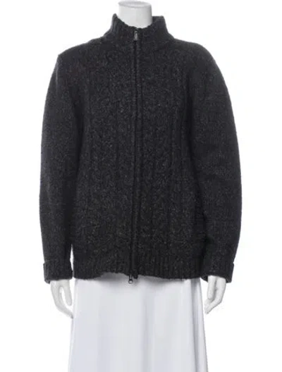 Pre-owned Saks Fifth Avenue Tweed Pattern Jacket In Gray