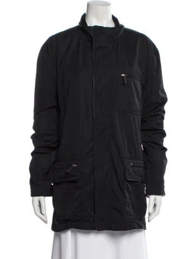 Pre-owned Saks Fifth Avenue Utility Jacket In Black