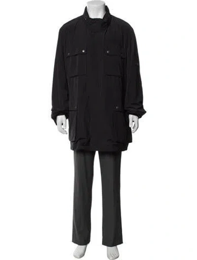 Pre-owned Saks Fifth Avenue Utility Jacket In Black