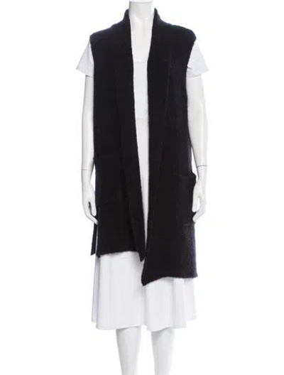 Pre-owned Saks Fifth Avenue Vest In Black