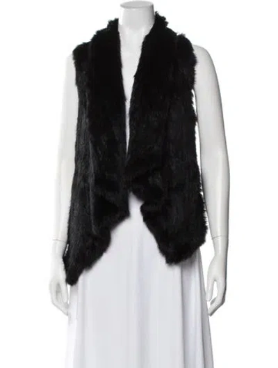 Pre-owned Saks Fifth Avenue Vest In Black