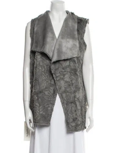 Pre-owned Saks Fifth Avenue Vest In Gray