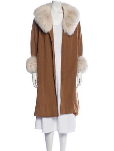 Pre-owned Saks Fifth Avenue Vicuña Coat In Brown