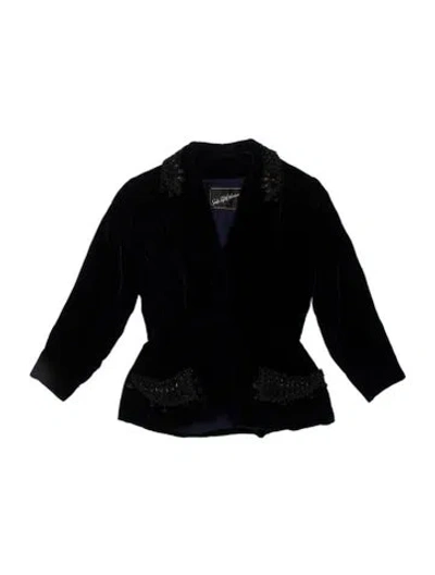 Pre-owned Saks Fifth Avenue Vintage 1950's Evening Jacket In Blue