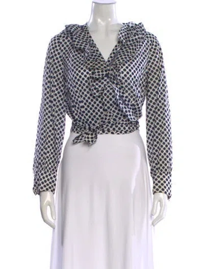 Pre-owned Saks Fifth Avenue Vintage 1970's Blouse In Multi