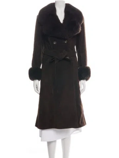 Pre-owned Saks Fifth Avenue Vintage 1970's Fur Coat In Black