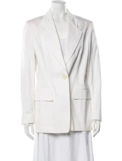 Pre-owned Saks Fifth Avenue Vintage 1980's Blazer In White