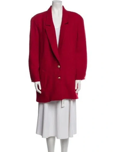 Pre-owned Saks Fifth Avenue Vintage 1980's Coat In Red