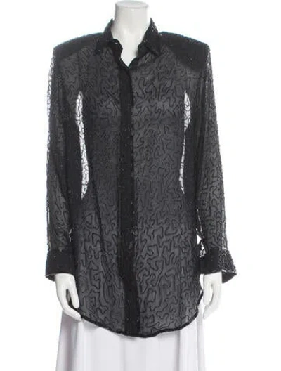 Pre-owned Saks Fifth Avenue Vintage 1980's Tunic In Black