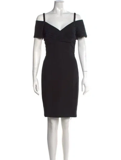 Pre-owned Saks Fifth Avenue Vintage Knee-length Dress In Black