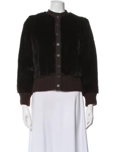 Pre-owned Saks Fifth Avenue Vintage Printed Jacket In Black