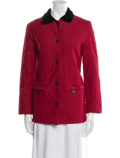 Pre-owned Saks Fifth Avenue Vintage Trench Coat In Red