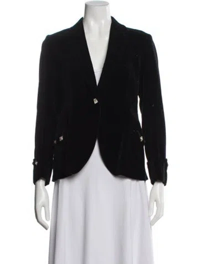 Pre-owned Saks Fifth Avenue Vintage Velvet Blazer In Black