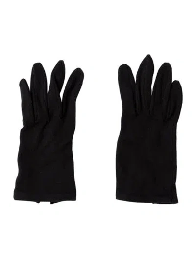 Pre-owned Saks Fifth Avenue Winter Gloves In Black