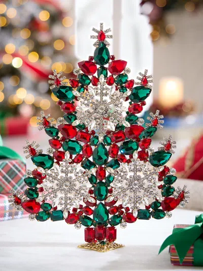 Saks Fifth Avenue Winter Wonderland Crystal Christmas Tree Decoration In Multi