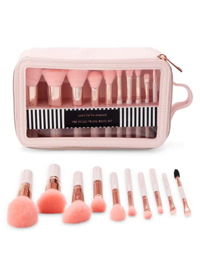Saks Fifth Avenue Women's 10-piece The Deluxe Travel Brush Set In White