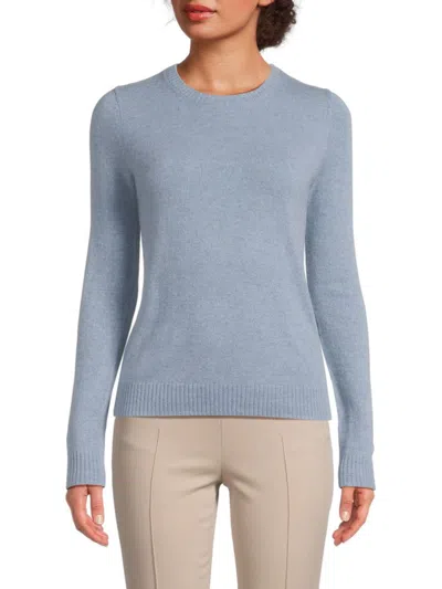 Saks Fifth Avenue Women's 100% Cashmere Basic Long-sleeve Crewneck Sweater In Blue