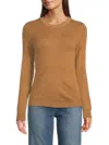 Saks Fifth Avenue Women's 100% Cashmere Crewneck Sweater In Brown