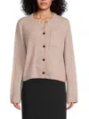 Saks Fifth Avenue Women's 100% Cashmere Cropped Cardigan In Pink