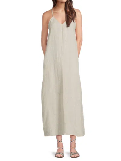 Saks Fifth Avenue Women's 100% Linen A-line Maxi Dress