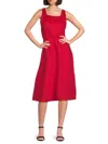 Saks Fifth Avenue Women's 100% Linen Midi-dress In Fire Engine