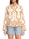 Saks Fifth Avenue Women's 100% Linen Bell-sleeve Button-down Shirt