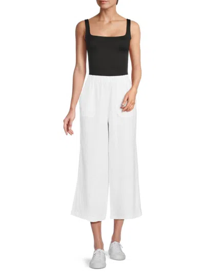 Saks Fifth Avenue Women's 100% Linen Cropped Relaxed-fit Pants
