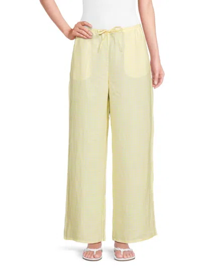 Saks Fifth Avenue Women's 100% Linen Drawstring Pants