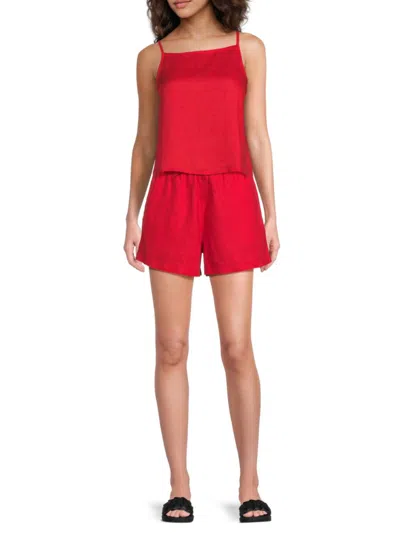 Saks Fifth Avenue Women's 100% Linen Drawstring Shorts
