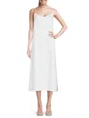 Saks Fifth Avenue Women's 100% Linen Midi Dress In White