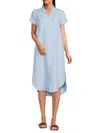 Saks Fifth Avenue Women's 100% Linen Midi Shirtdress