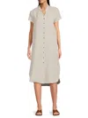 Saks Fifth Avenue Women's 100% Linen Midi Shirtdress