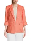 Saks Fifth Avenue Women's 100% Linen Oversized Blazer In Grapefruit