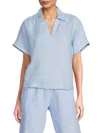 Saks Fifth Avenue Women's 100% Linen Relaxed Fit Boxy Top
