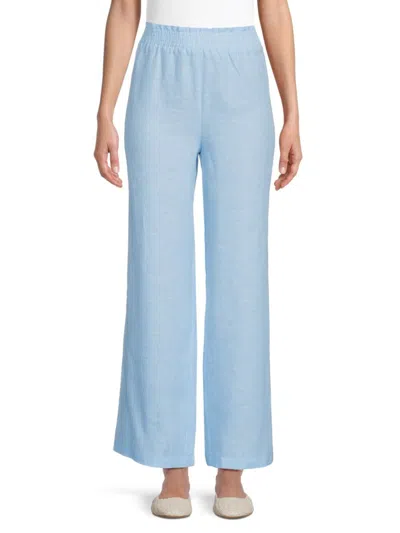 Saks Fifth Avenue Women's Pleated 100% Linen Classic Fit Trousers