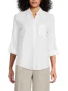 Saks Fifth Avenue Women's 100% Linen Relaxed-fit Shirt