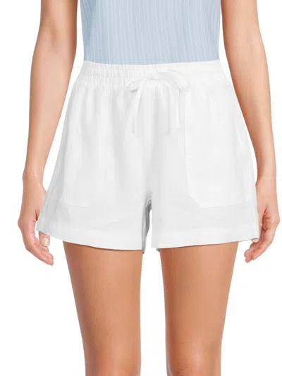 Saks Fifth Avenue Women's Striped 100% Linen Relaxed-fit Shorts