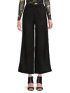 Saks Fifth Avenue Women's 100% Linen Sequin-side Drawstring Pants In Black