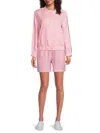 Saks Fifth Avenue Women's 100% Linen Sequin Stripe Bomber Jacket In Mauve Rose