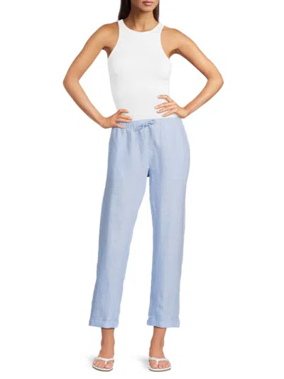 Saks Fifth Avenue Women's 100% Linen Straight Leg Pants