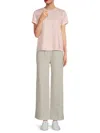 Saks Fifth Avenue Women's 100% Linen T-shirt In Ballet Pink