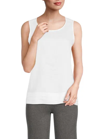 Saks Fifth Avenue Women's 100% Linen Tiered-hem Tank In White
