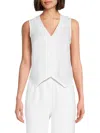 Saks Fifth Avenue Women's 100% Linen Vest In White