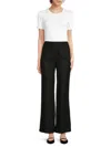 Saks Fifth Avenue Women's 100% Linen Relaxed Fit Pants In Black