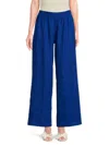 Saks Fifth Avenue Women's 100% Linen Wide Leg Pants In Cobalt