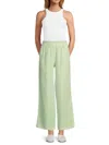 Saks Fifth Avenue Women's 100% Linen Relaxed Fit Pants In Cypress Stripe